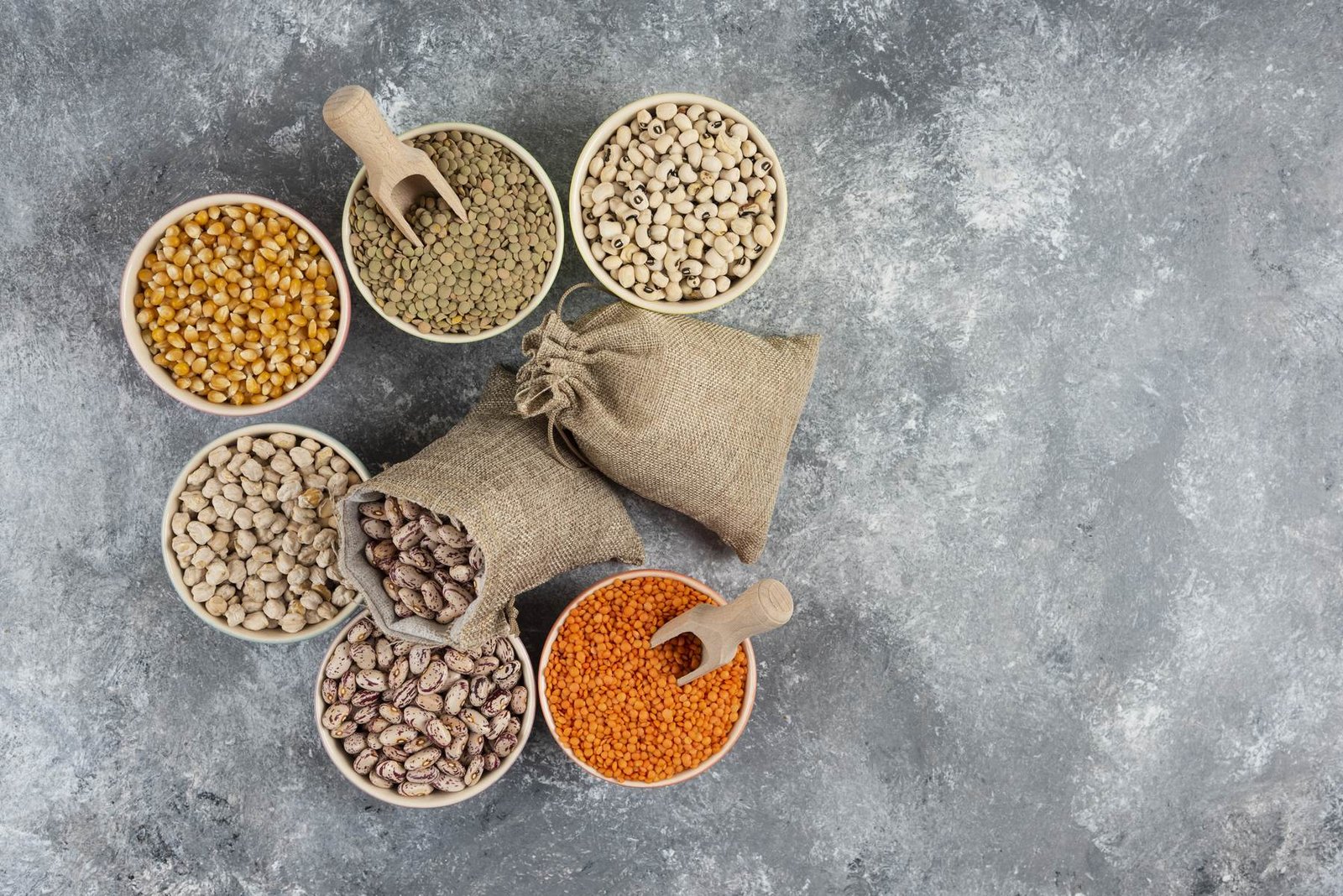 Dry legumes and pulses